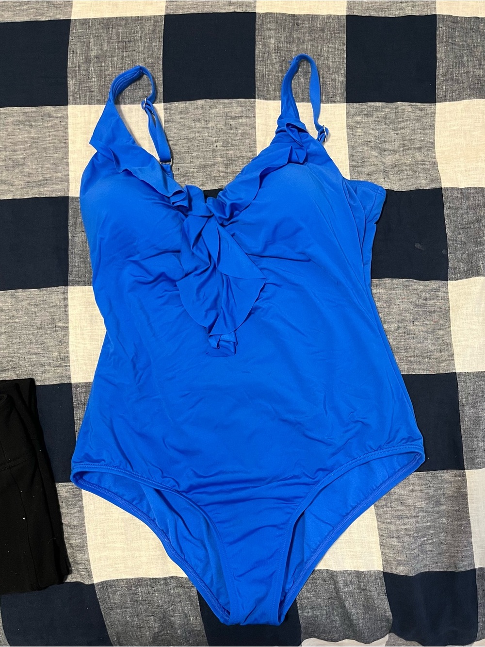 Blue Ruffle One-Piece Swimsuit